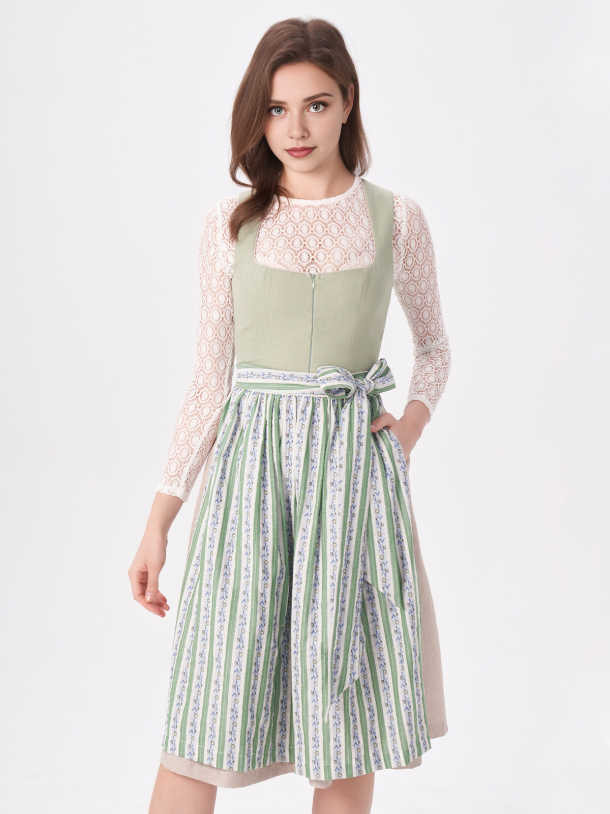 Modernes Dirndl in Grün