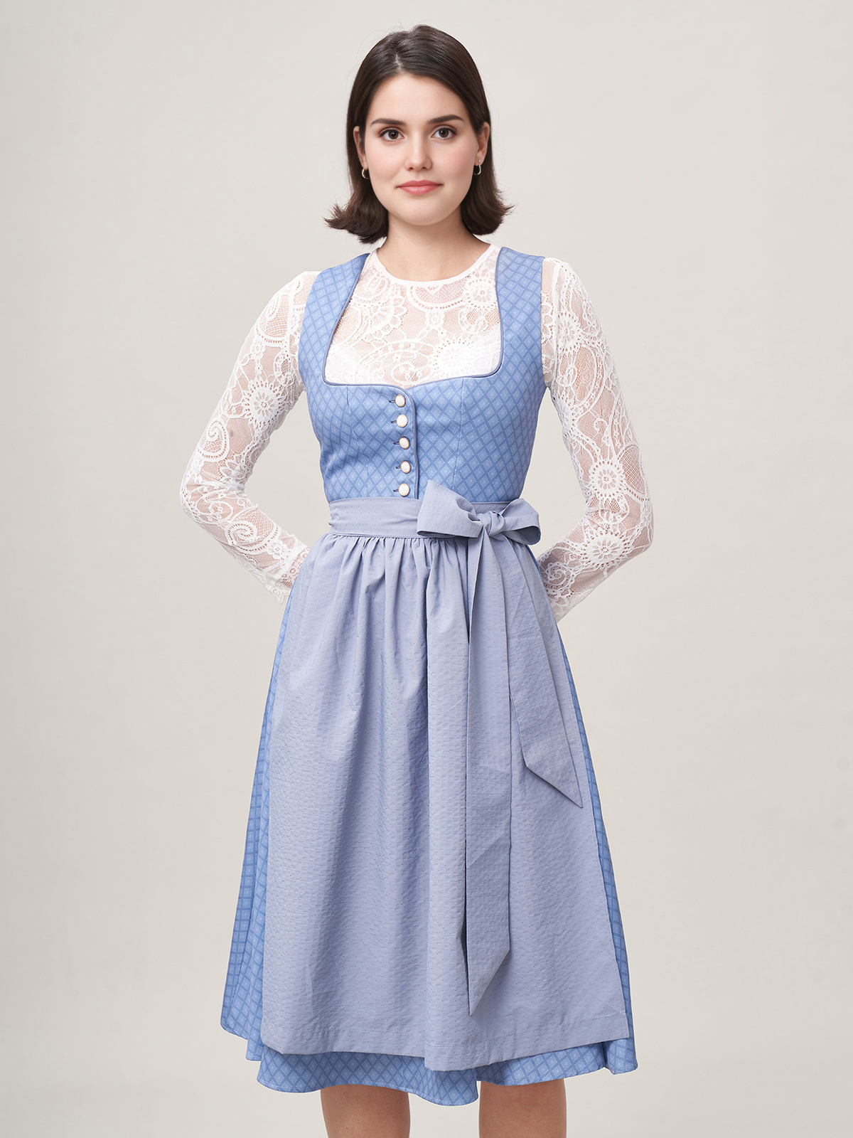 Modernes blaues Dirndl von Ehreer