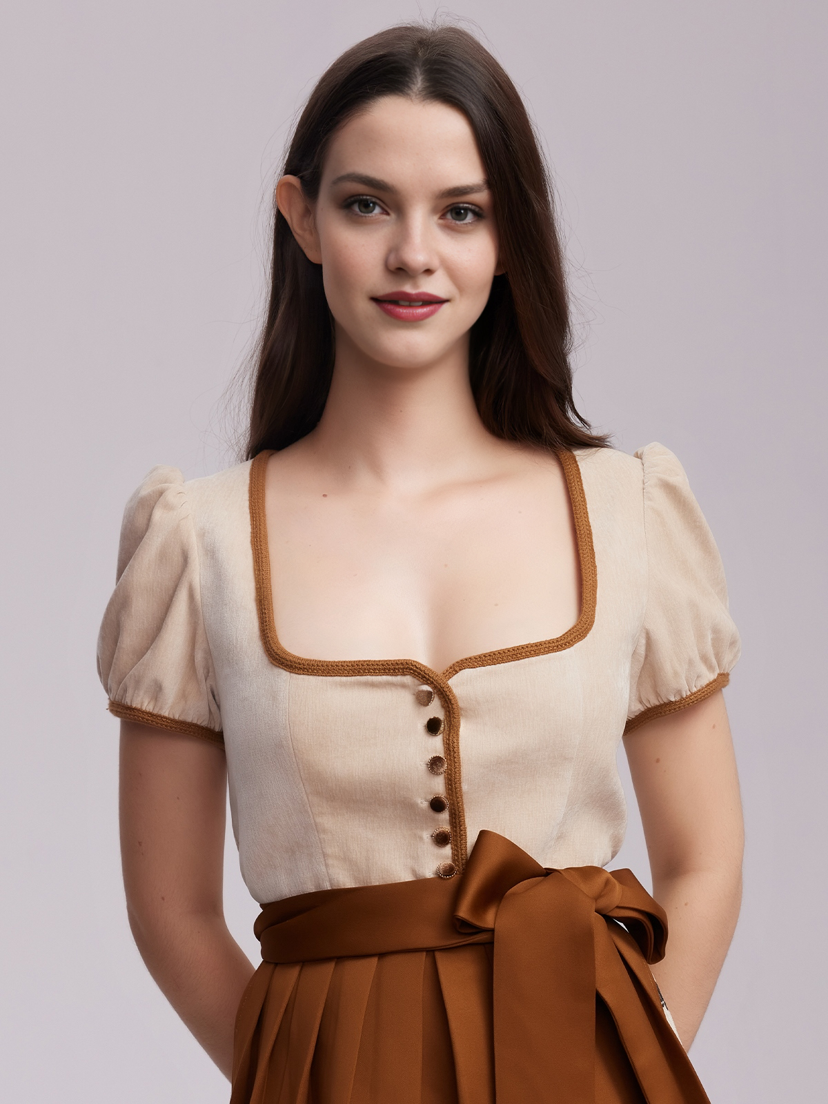 Dirndl Grün in Braun – ein klassischer Look mit modernem Flair