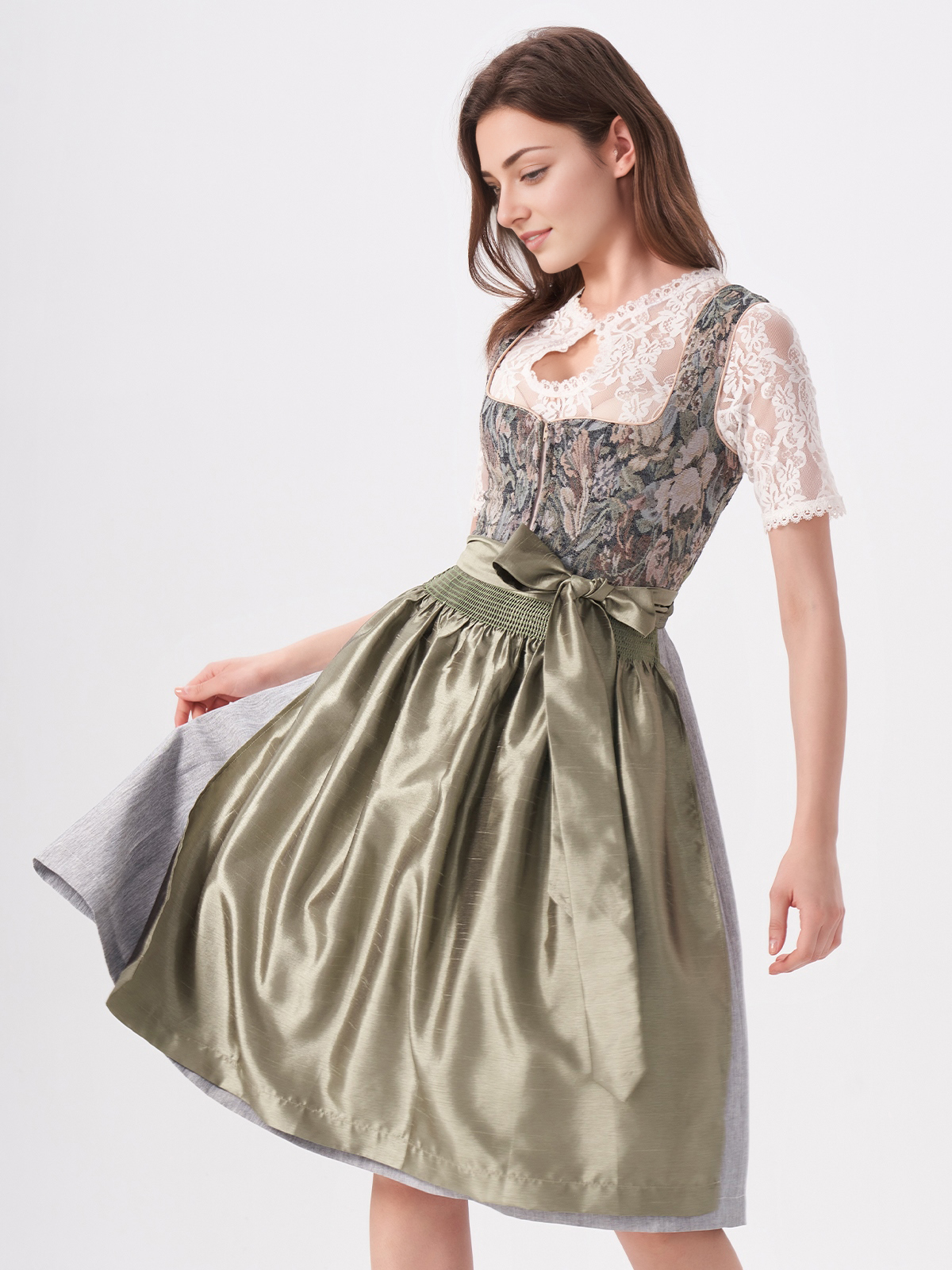 Dirndl Bluse in Grün