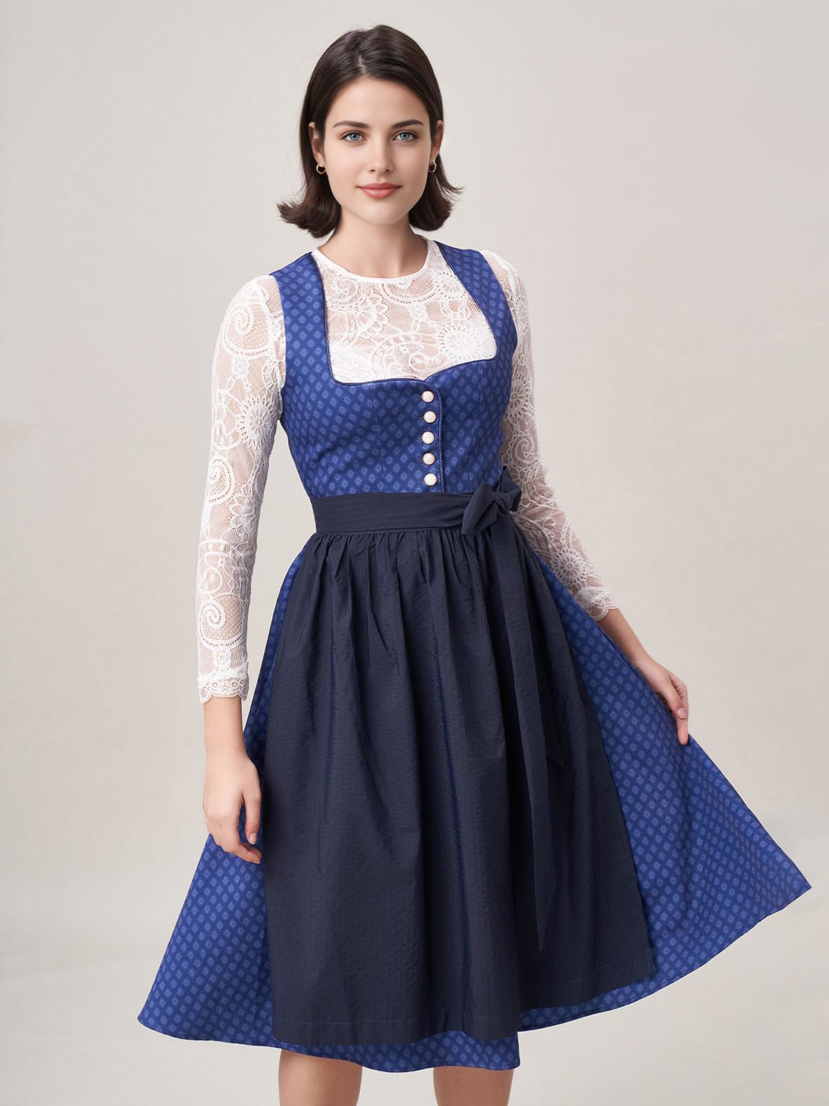 Dirndl Grün Hochgeschlossen