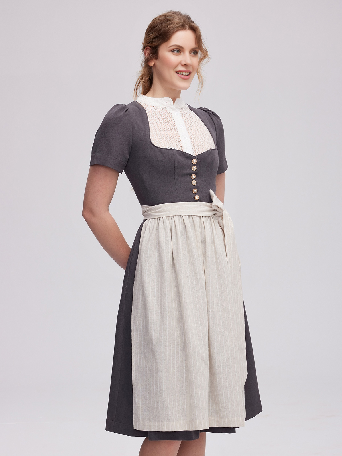 Elegantes Samt Dirndl in Blau