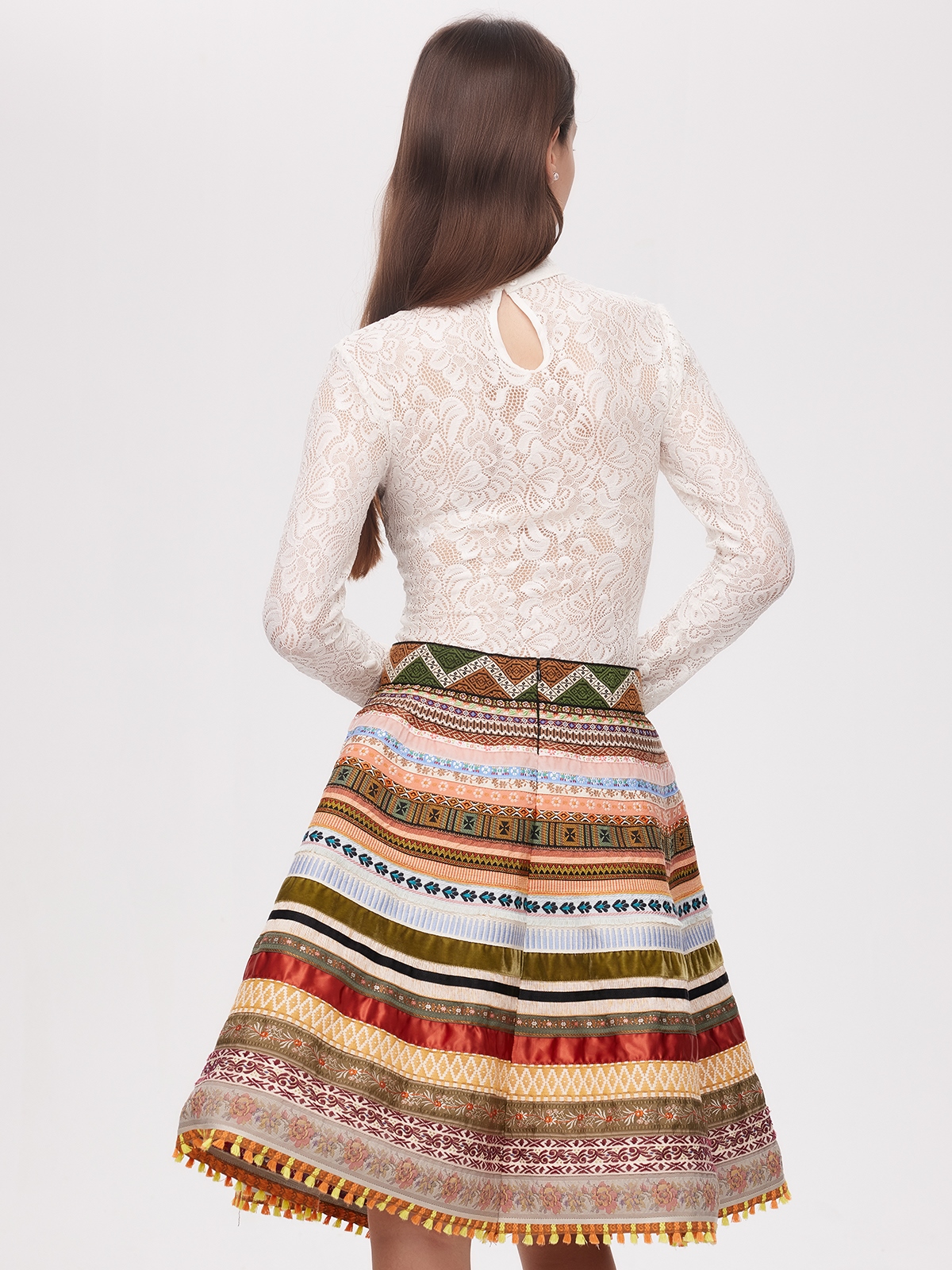 Dirndl mit Reißverschluss in Braun