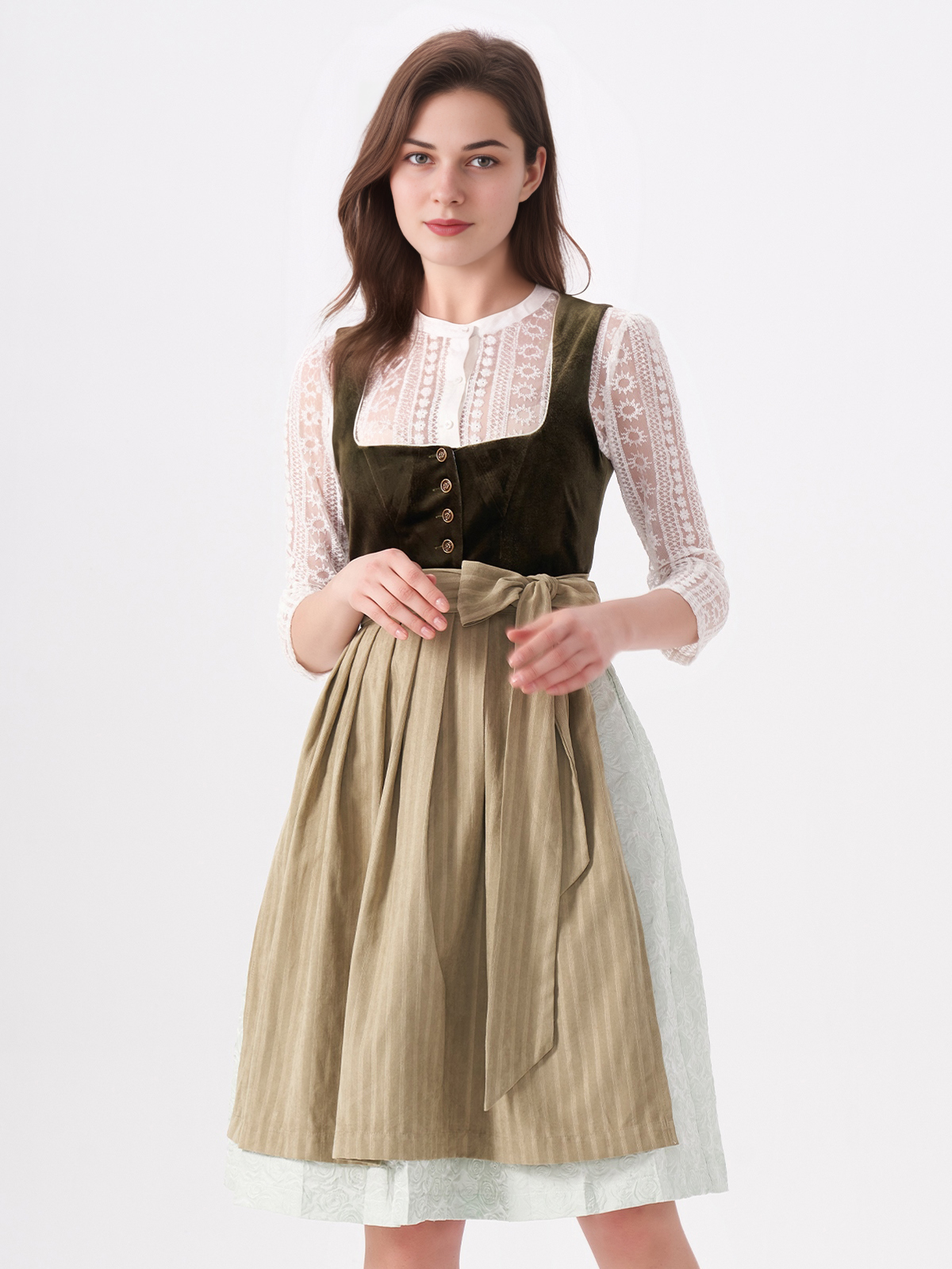 Modernes Dirndl in Grün